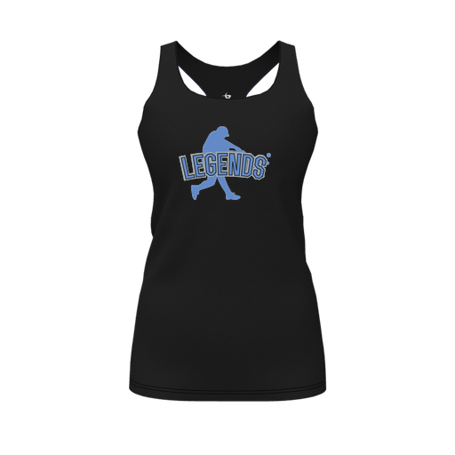 [CUS-DFW-RCBK-PER-BLK-FYS-LOGO1] Decker Racerback Tank Top (Female Youth S, Black, Logo 1)