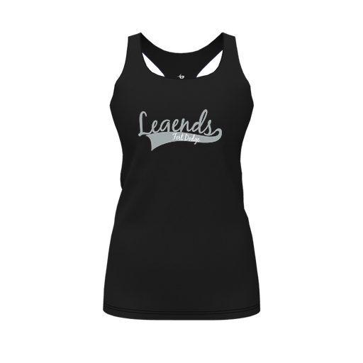 [CUS-DFW-RCBK-PER-BLK-FYS-LOGO2] Decker Racerback Tank Top (Female Youth S, Black, Logo 2)