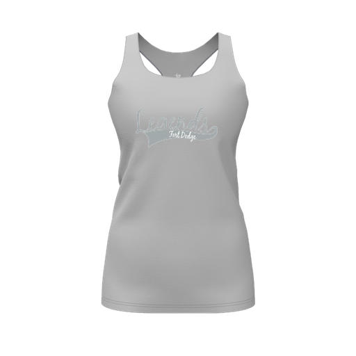 [CUS-DFW-RCBK-PER-GRY-FYS-LOGO2] Decker Racerback Tank Top (Female Youth S, Gray, Logo 2)