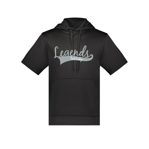 [6871.080.S-LOGO2] Men's Dri Fit Short Sleeve Hoodie (Adult S, Black, Logo 2)