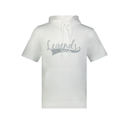 [6871.005.S-LOGO2] Men's Dri Fit Short Sleeve Hoodie (Adult S, White, Logo 2)