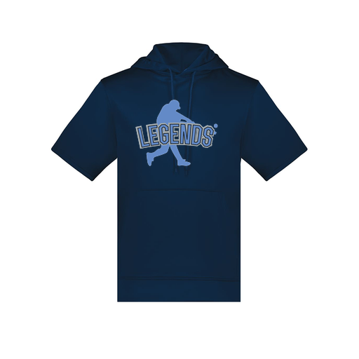 [6871.065.S-LOGO1] Men's Dri Fit Short Sleeve Hoodie (Adult S, Navy, Logo 1)
