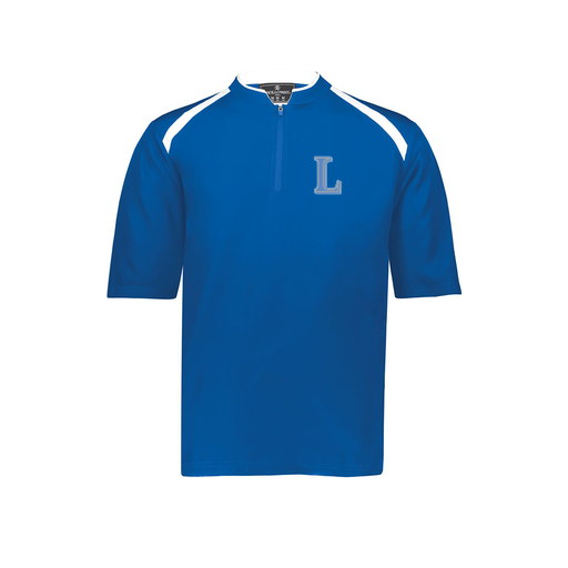 [229581-AS-RYL-LOGO3] Men's Dugout Short Sleeve Pullover (Adult S, Royal, Logo 3)