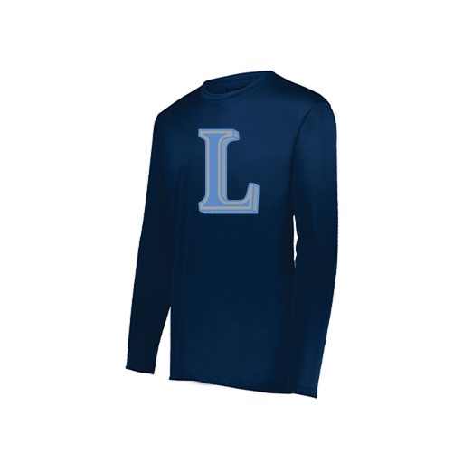 [222822.065.XS-LOGO3] Men's LS Smooth Sport Shirt (Adult XS, Navy, Logo 3)