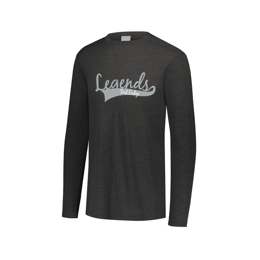 [FTLCUBBK-AXS-LOGO2] Decker Men's Tri-Blend T-Shirt - Long Sleeve (Adult XS, Black, Logo 2)