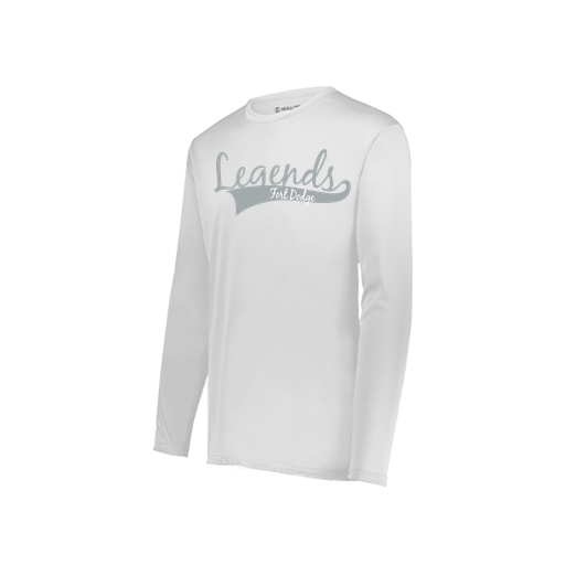 [222823.005.S-LOGO2] Youth LS Smooth Sport Shirt (Youth S, White, Logo 2)