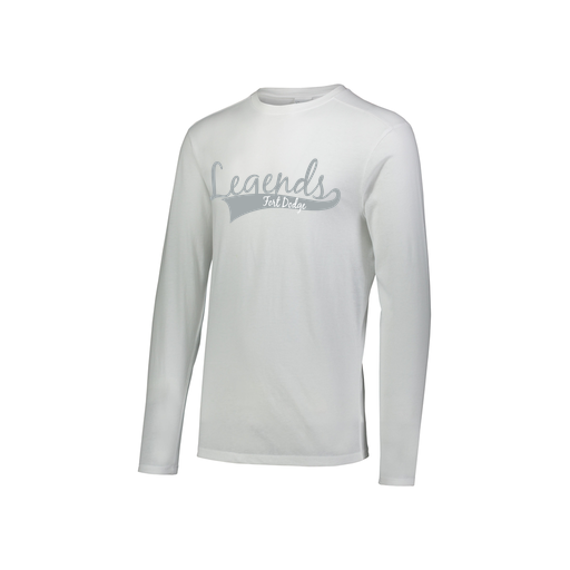 [FTLCUBWH-YS-LOGO2] Decker Youth Tri-Blend T-Shirt - Long Sleeve (Youth S, White, Logo 2)