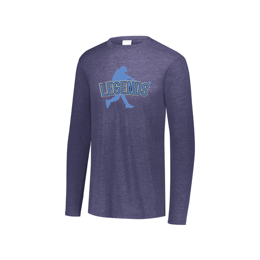[FTLCUBNV-YS-LOGO1] Decker Youth Tri-Blend T-Shirt - Long Sleeve (Youth S, Navy, Logo 1)