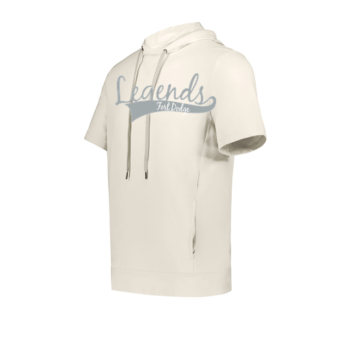 [222605-WHT-YS-LOGO2] YOUTH VENTURA SOFT KNIT SHORT SLEEVE HOODIE (Youth S, White, Logo 2)
