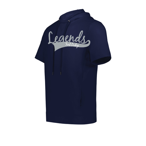 [222605.065.S-LOGO2] YOUTH VENTURA SOFT KNIT SHORT SLEEVE HOODIE (Youth S, Navy, Logo 2)