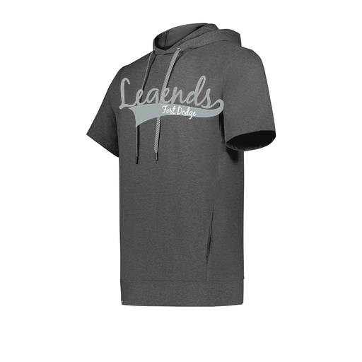 [222605-GRY-YS-LOGO2] YOUTH VENTURA SOFT KNIT SHORT SLEEVE HOODIE (Youth S, Gray, Logo 2)