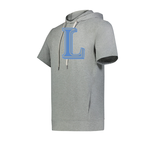 [222605-SIL-YS-LOGO3] YOUTH VENTURA SOFT KNIT SHORT SLEEVE HOODIE (Youth S, Silver, Logo 3)