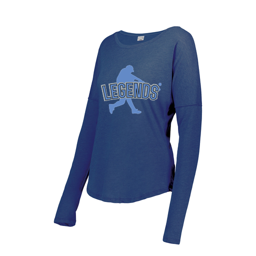 [FTLCUBRY-FAXS-LOGO1] Decker Women's Tri-Blend T-Shirt - Long Sleeve (Female Adult XS, Royal, Logo 1)