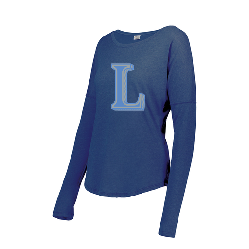 [FTLCUBRY-FAXS-LOGO3] Decker Women's Tri-Blend T-Shirt - Long Sleeve (Female Adult XS, Royal, Logo 3)
